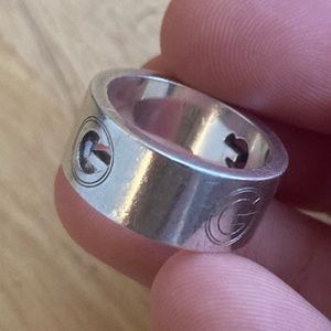 Gucci Vintage Silver 925 Cutout Ring